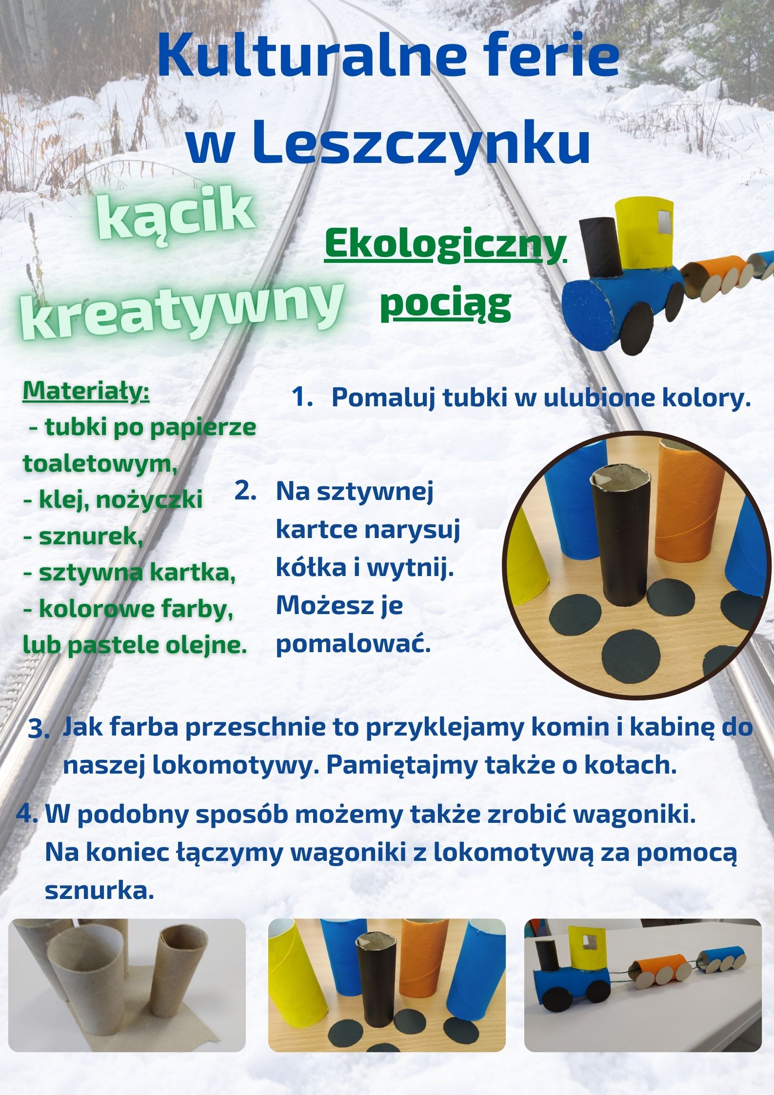 kącik kreatywny ekologiczny pociąg