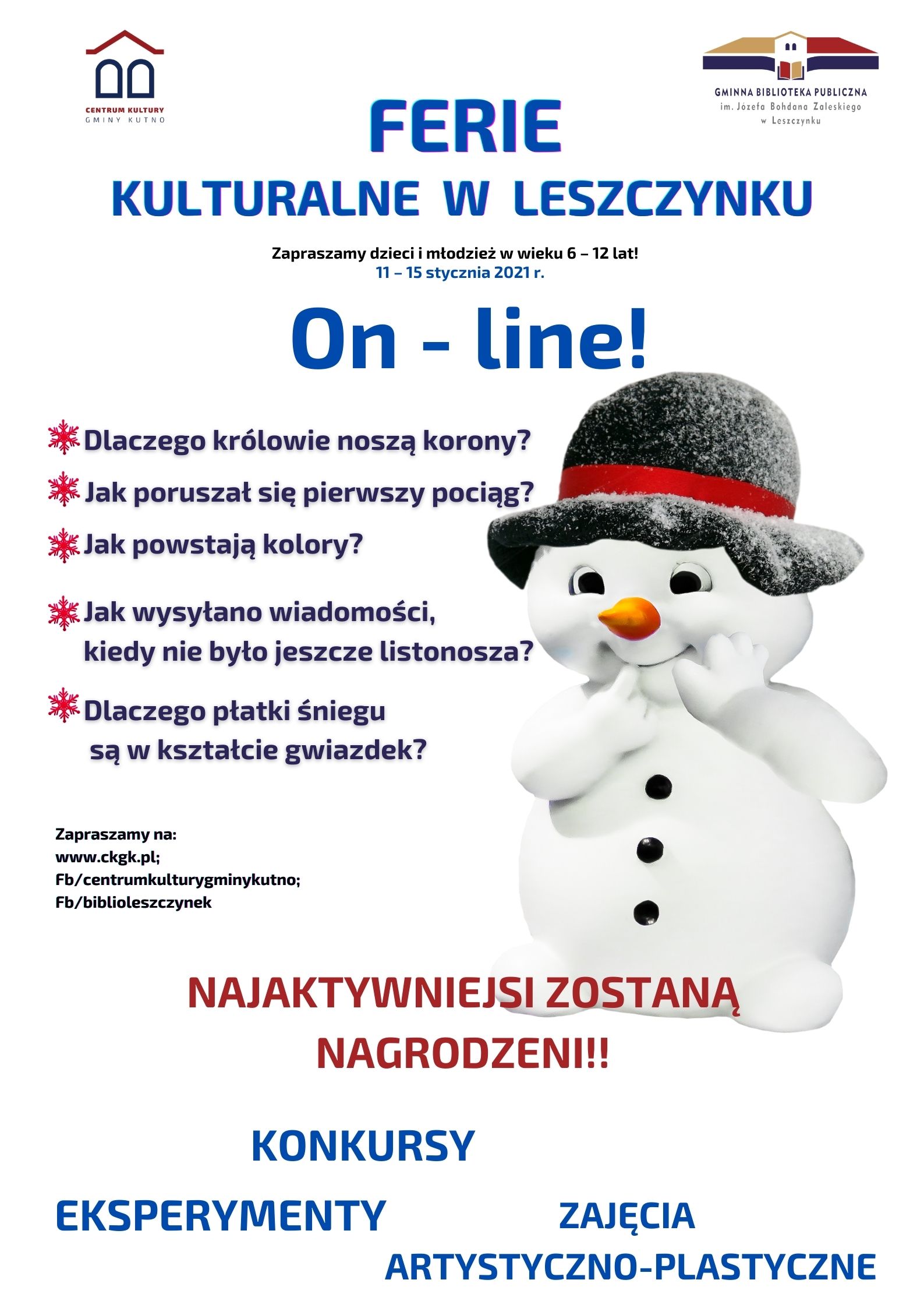 Kulturalne ferie w Leszczynku On line