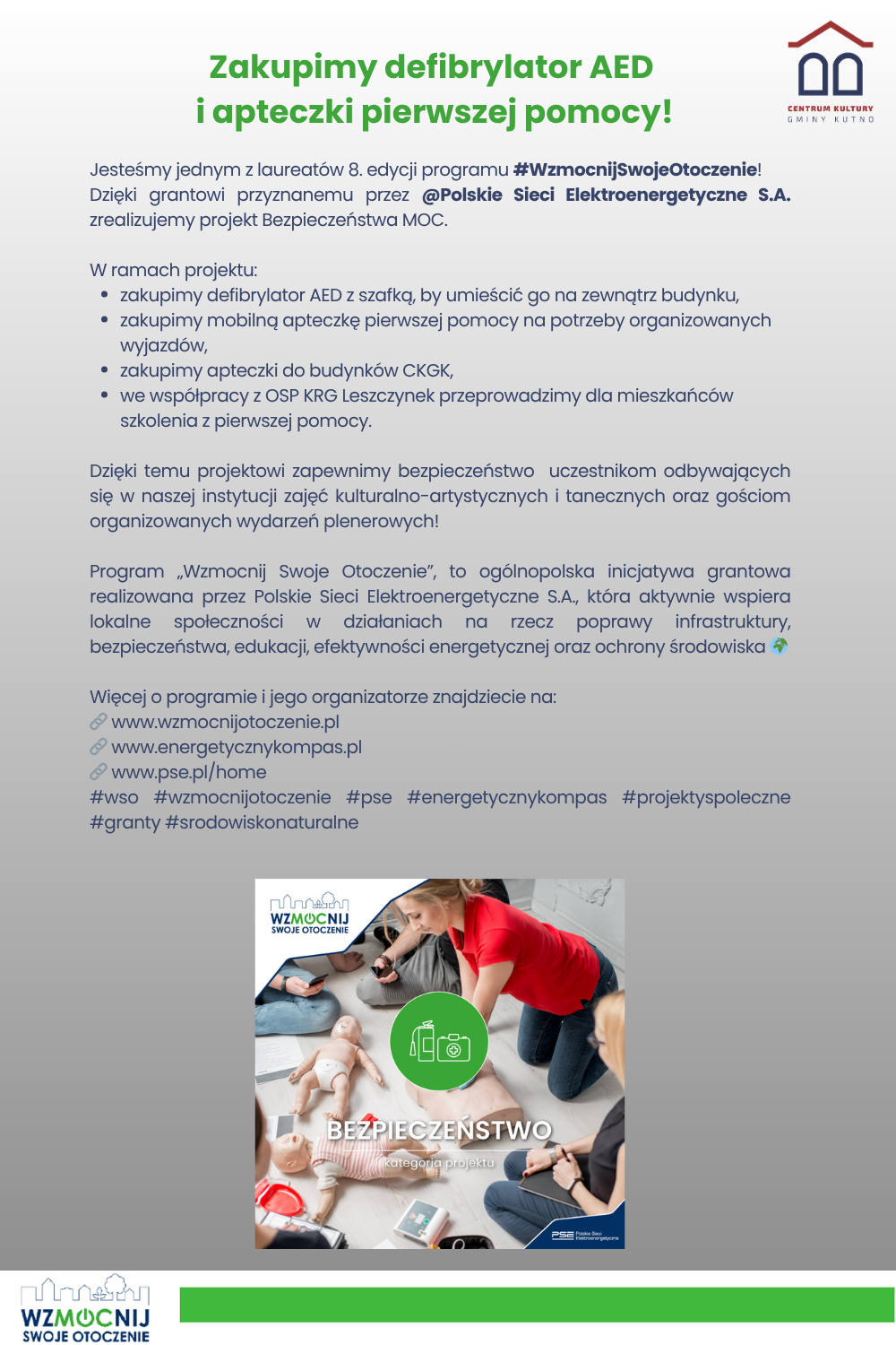 Projekt informacja o wygranym grancie