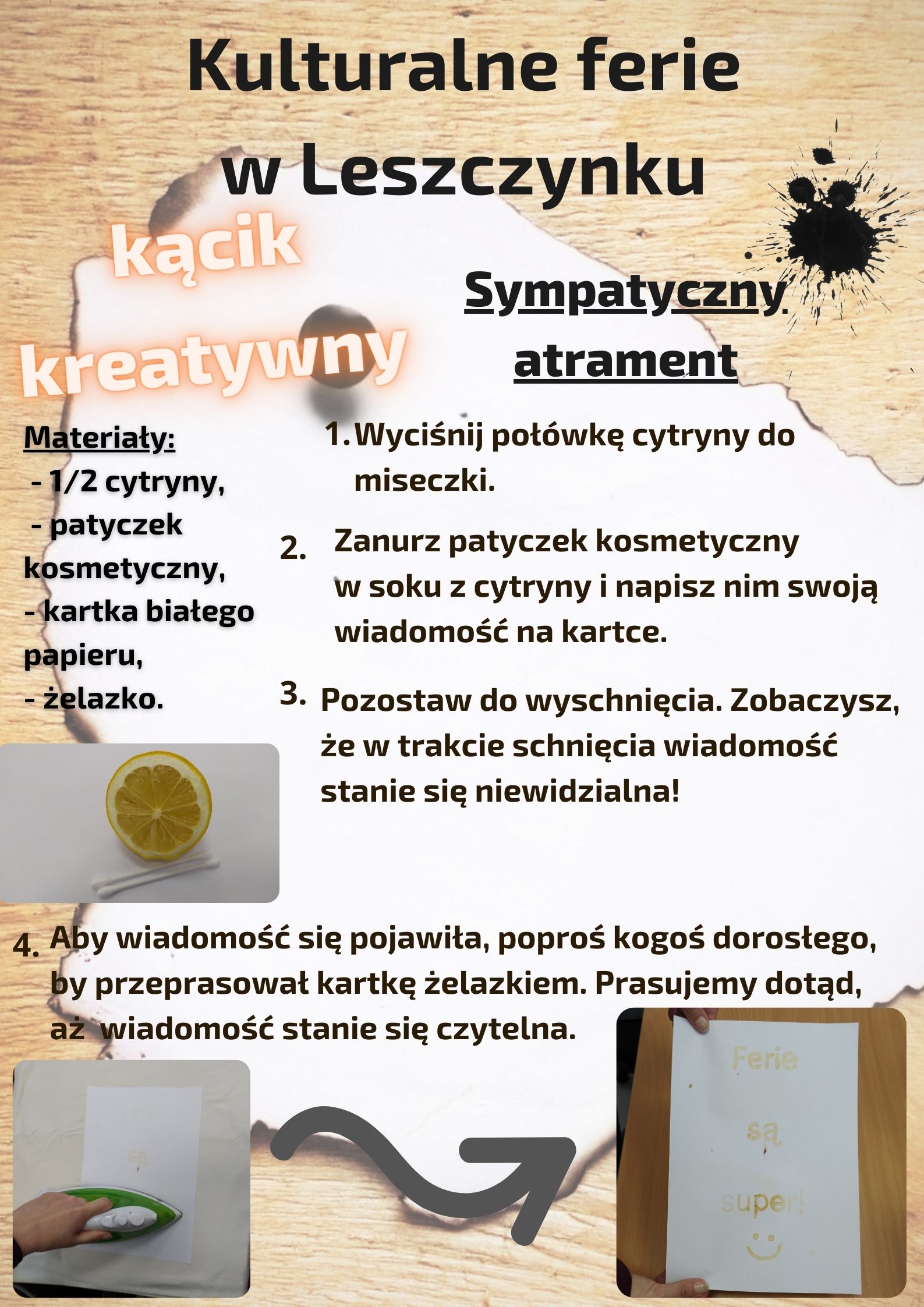 Sympatyczny atrament kącik kreatywny 2