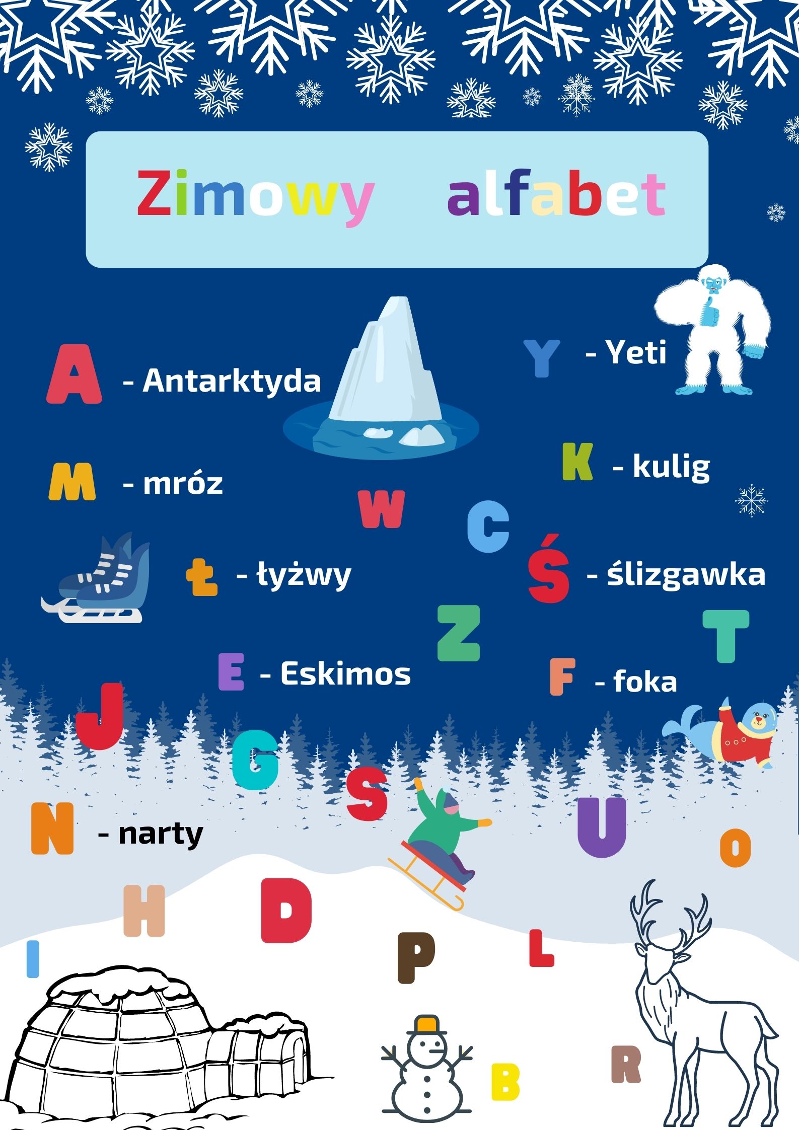 Zimowy alfabet 1